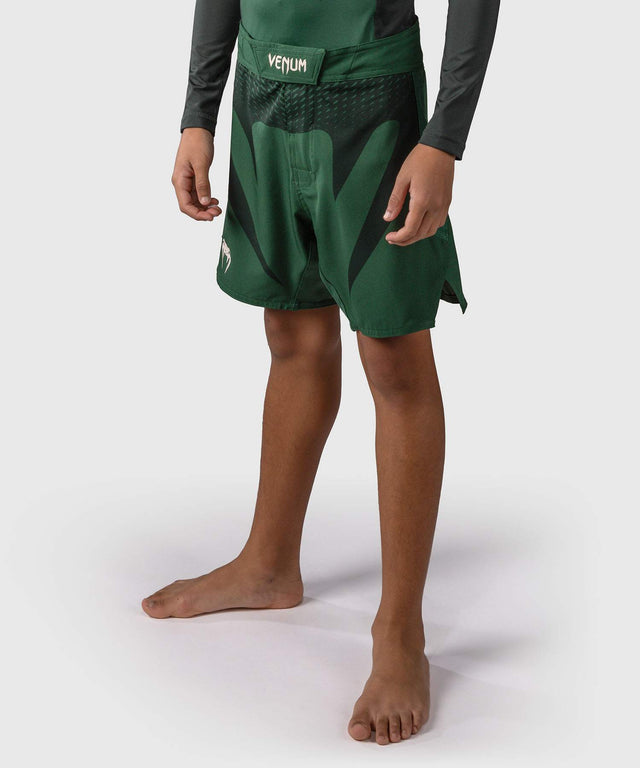 Venum MMA Shorts Attack Kids – Green/Broken White