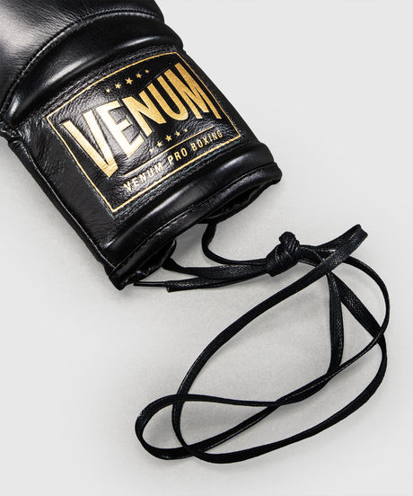 Venum x Mike Tyson Professionelle boksehandsker Giant 2.0 Pro med snøreluk - Sort/Guld