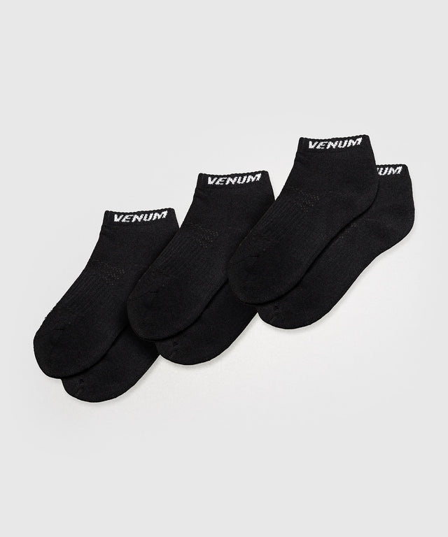 Calcetines de tobillo Venum Essential – Negro – Pack de 3