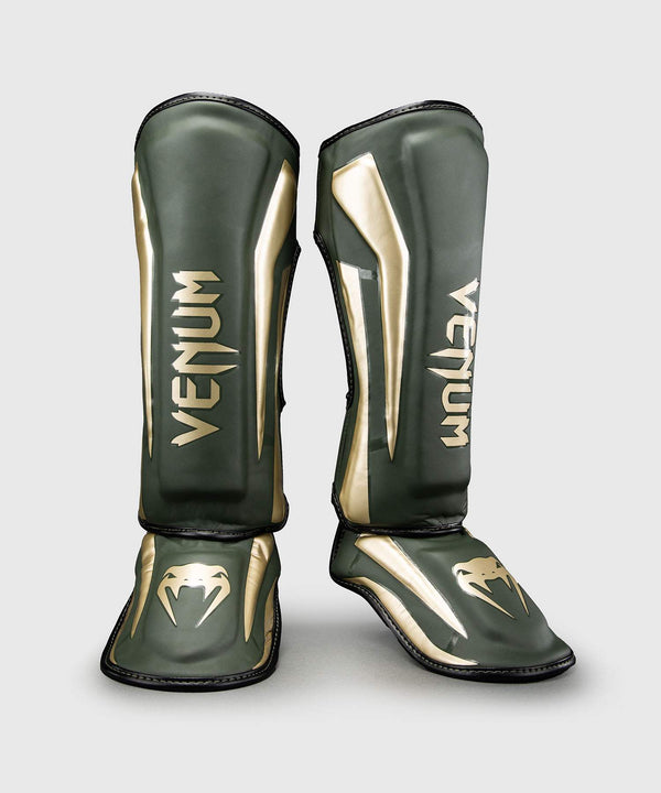 Venum Schienbeinschoner Elite – Khaki Grün/Gold