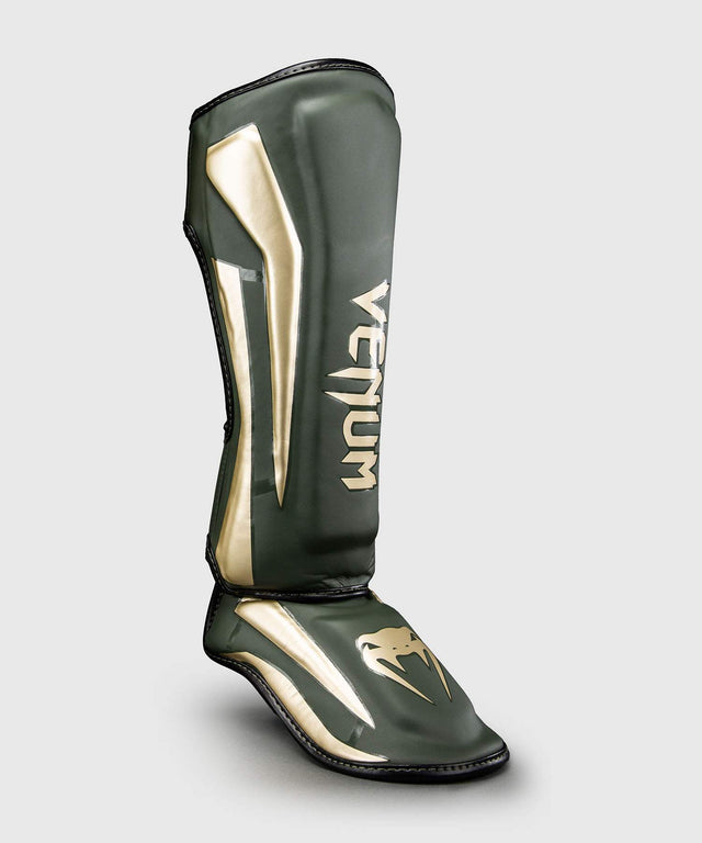 Venum Schienbeinschoner Elite – Khaki Grün/Gold