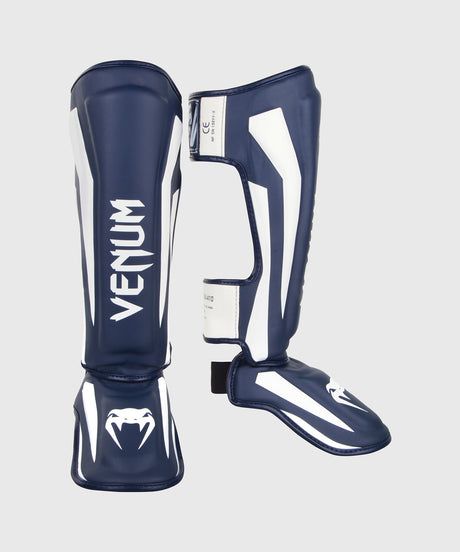 Espinilleras Venum Elite – Azul marino/Blanco