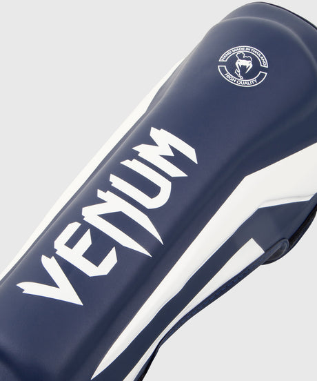 Espinilleras Venum Elite – Azul marino/Blanco