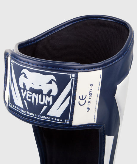 Espinilleras Venum Elite – Azul marino/Blanco