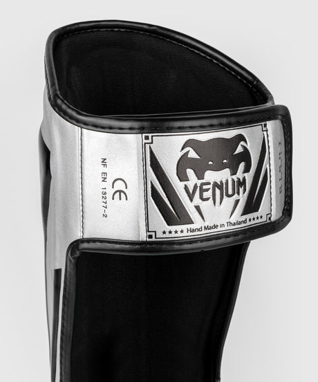 Venum Skinnebensbeskyttere Kickboxing Elite – Sølv/Sort