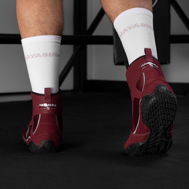 Scarpe da boxe Hayabusa Pro – Bordeaux/Grigio