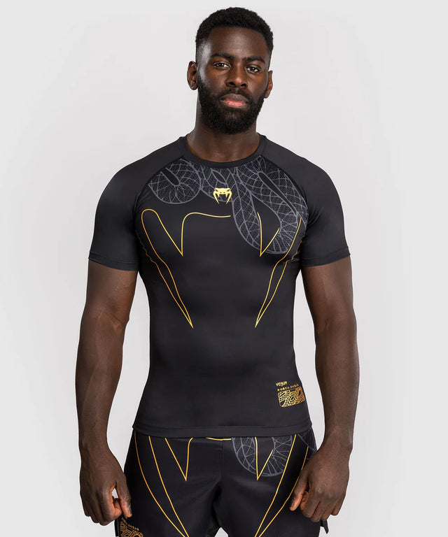 Rashguard Venum Serpenti manches courtes – Noir