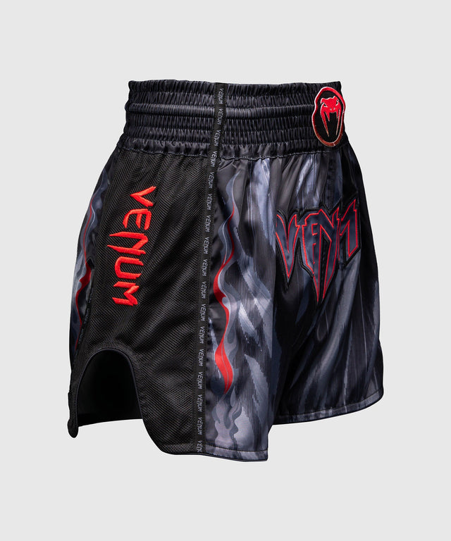 Pantalones de Muay Thai Venum Demon – Negro/Gris