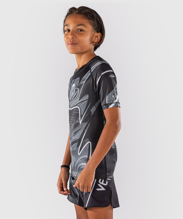 Venum Rashguard Crimson Viper 2.0 Korte Mouwen Kinderen - Zwart/Grijs