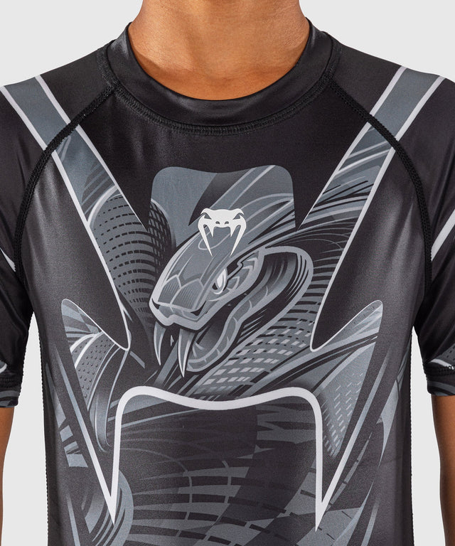 Venum Rashguard Crimson Viper 2.0 Korte Mouwen Kinderen - Zwart/Grijs