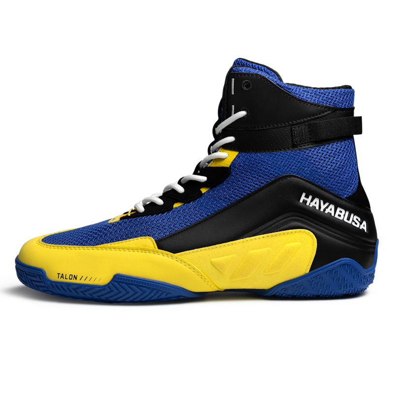 Chaussures de boxe Hayabusa Talon – Bleu/Jaune