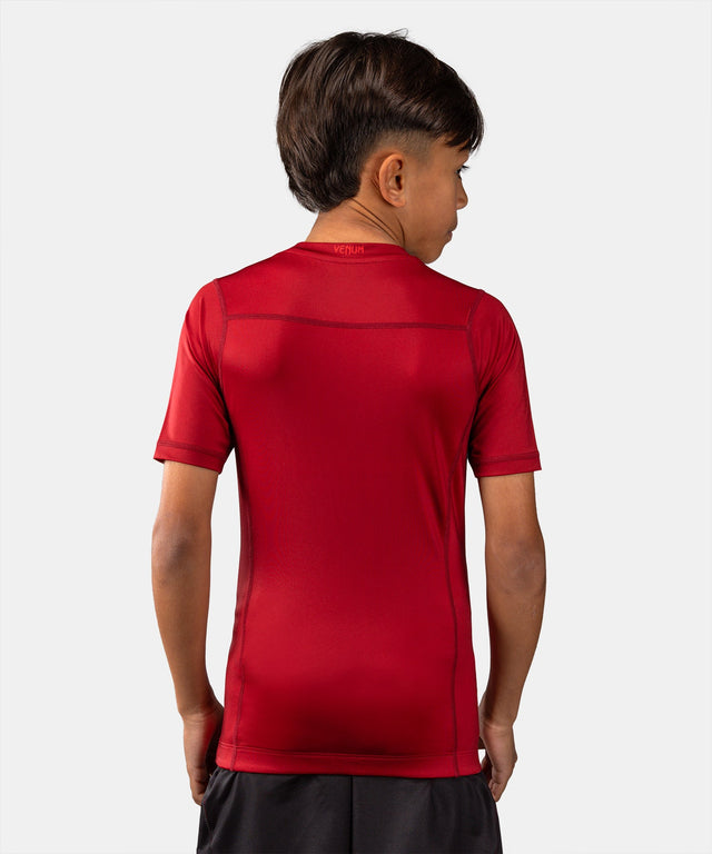 Venum Rashguard Attack Corte Maniche Bambini - Nero/Rosso