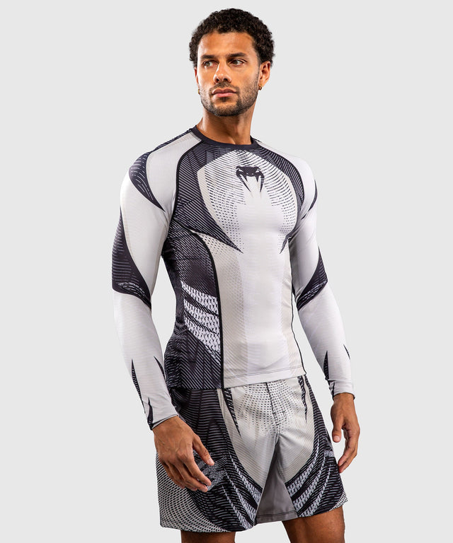 Venum Rashguard Galactic 3.0 Lange Mouwen - Offwhite/Zwart