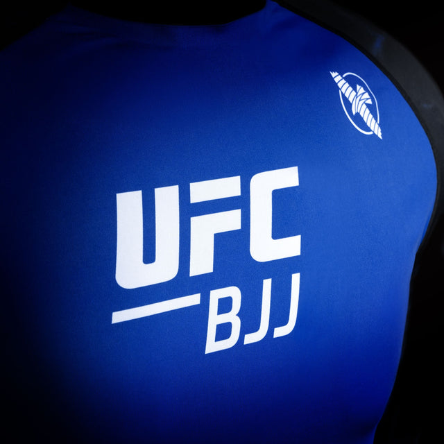 Hayabusa x UFC BJJ Rashguard Short Sleeves – Black/Blue