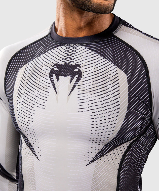 Venum Rashguard Galactic 3.0 Lange Mouwen - Offwhite/Zwart