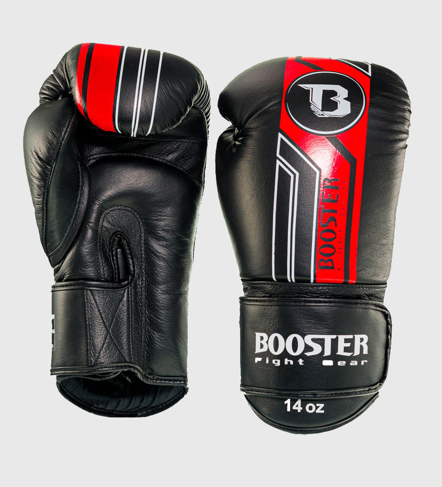 Gants de boxe Booster V9 - Noir/Rouge