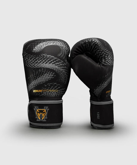 Guantoni da boxe Venum Matupa – Nero/Grigio/Oro - vista laterale