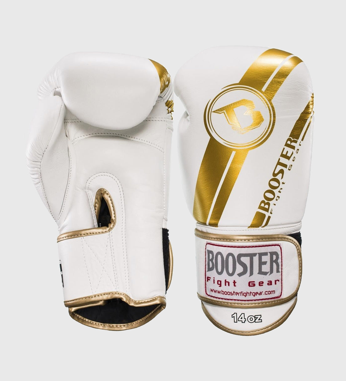 Gants de boxe Booster V3 - Blanc/Doré