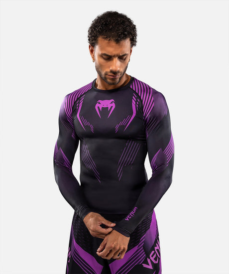 Venum Rashguard No-Gi 6.0 Lange Ärmel – Schwarz/Lila