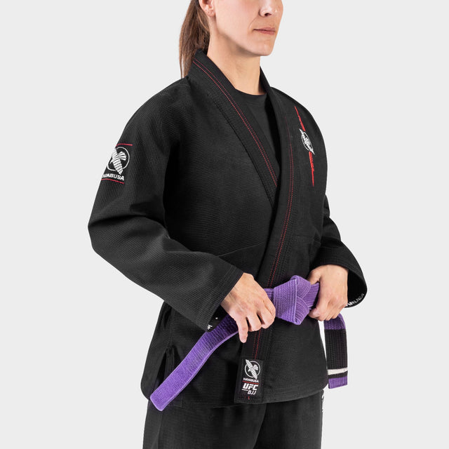 Kimono de BJJ Hayabusa x UFC Lightweight para mujer – Negro