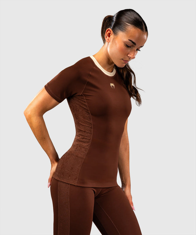 Rashguard Venum Viper Manches Courtes Femme – Marron