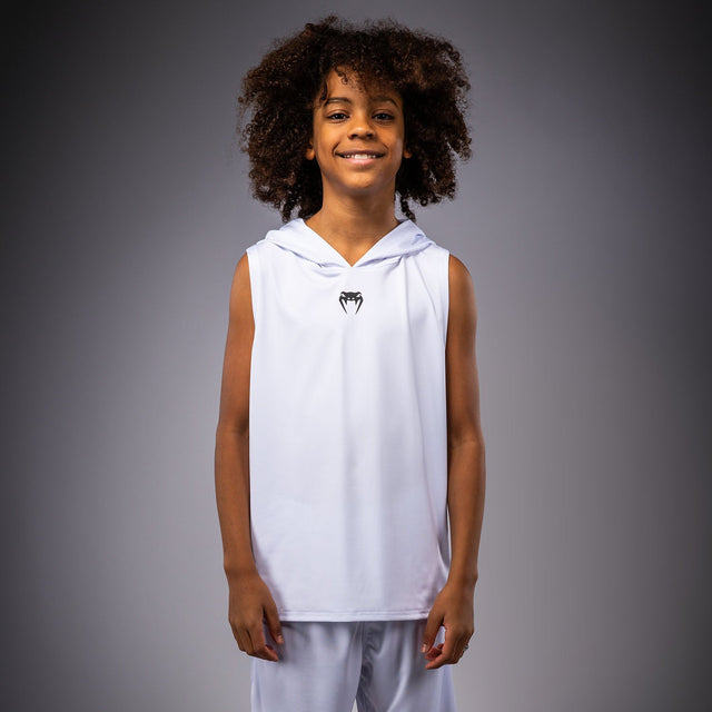 Venum Elite Hoodie Sleeveless Kids – White