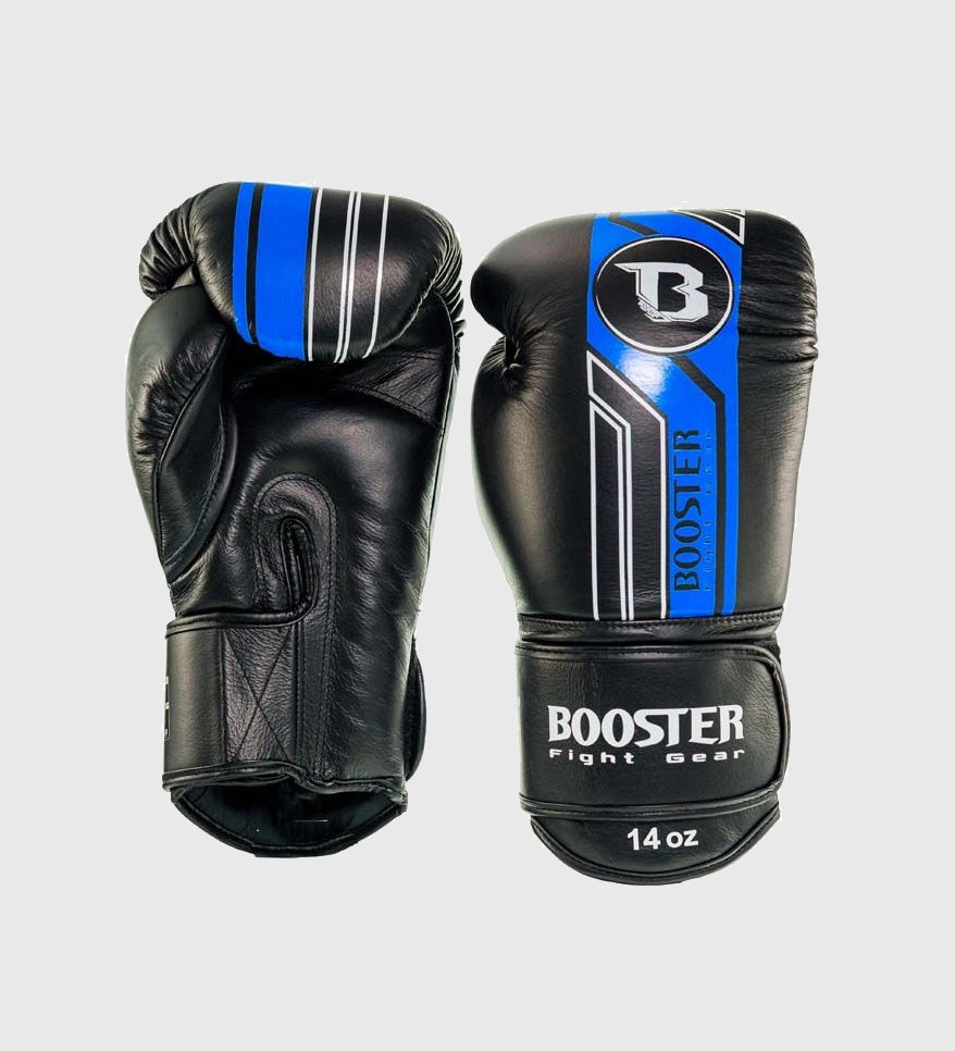 Gants de boxe Booster V9 - Noir/Bleu