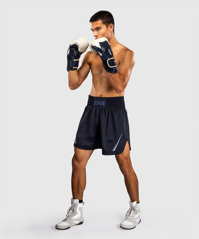 Shorts de boxe Venum G-Core – Bleu marine/Blanc
