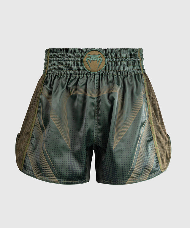 Venum Muay-Thai-Shorts Stealth – Khaki/Dunkelgrün