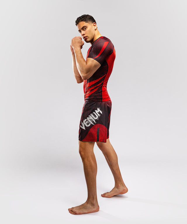 Rashguard Venum Galactic 3.0 Maniche Corte – Rosso/Argento