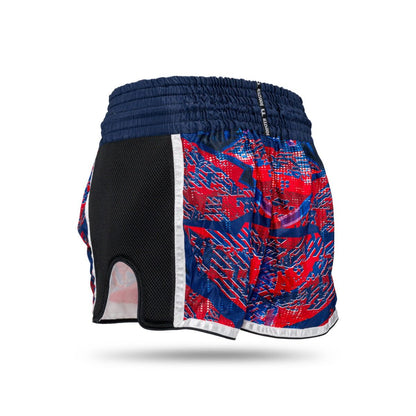 Short Muay Thai Booster Alien - Bleu/Rouge