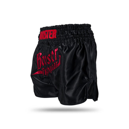 Short de Muay-Thaï Booster Thunder - Noir/Rouge