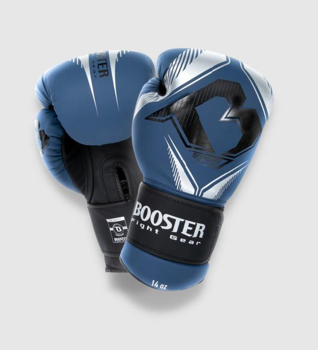 Booster (Kick)Bokshandschoenen Bangkok - Blauw/Zilver/Zwart - (Kick)Bokshandschoenen