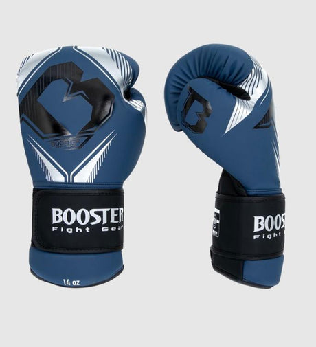 Booster (Kick)Bokshandschoenen Bangkok - Blauw/Zilver/Zwart - (Kick)Bokshandschoenen