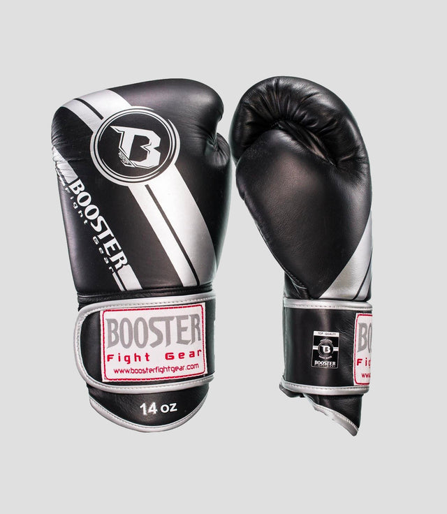 Booster (Kick)Bokshandschoenen - Zwart/Zilver - (Kick)Bokshandschoenen