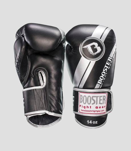 Booster (Kick)Bokshandschoenen - Zwart/Zilver - (Kick)Bokshandschoenen