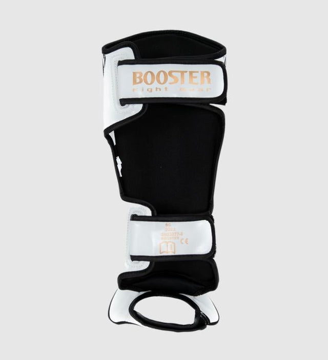 Protège-tibias Booster Bangkok – Blanc/Noir/Or – Protège-tibias