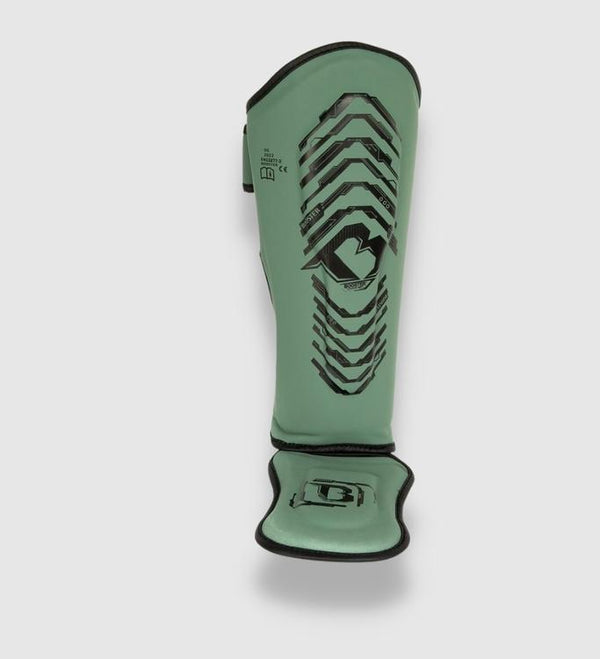 Booster Kickboks Scheenbeschermers Elite V2 Kinderen - Kaki/Zwart