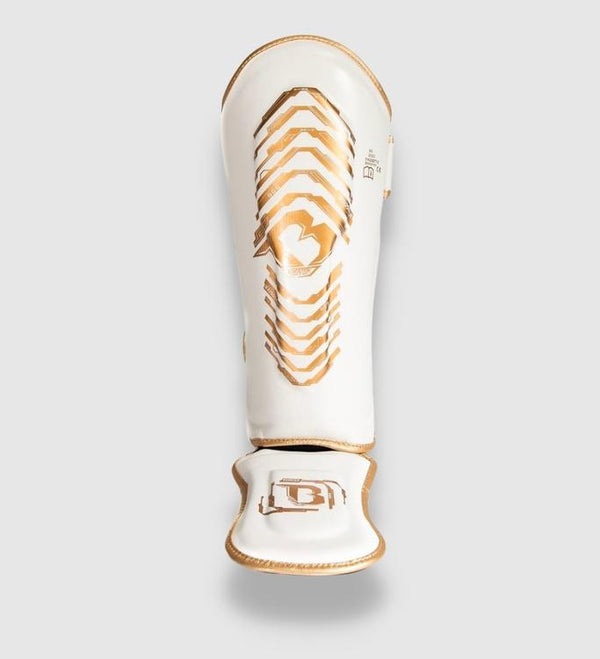 Booster Kickboks Scheenbeschermers Elite V2 Kinderen - Wit/Goud