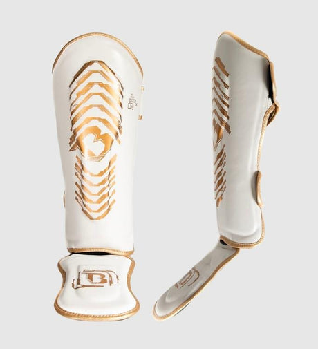 Protège-tibias Booster Elite V2 Kids – Blanc/Or – Protège-tibias