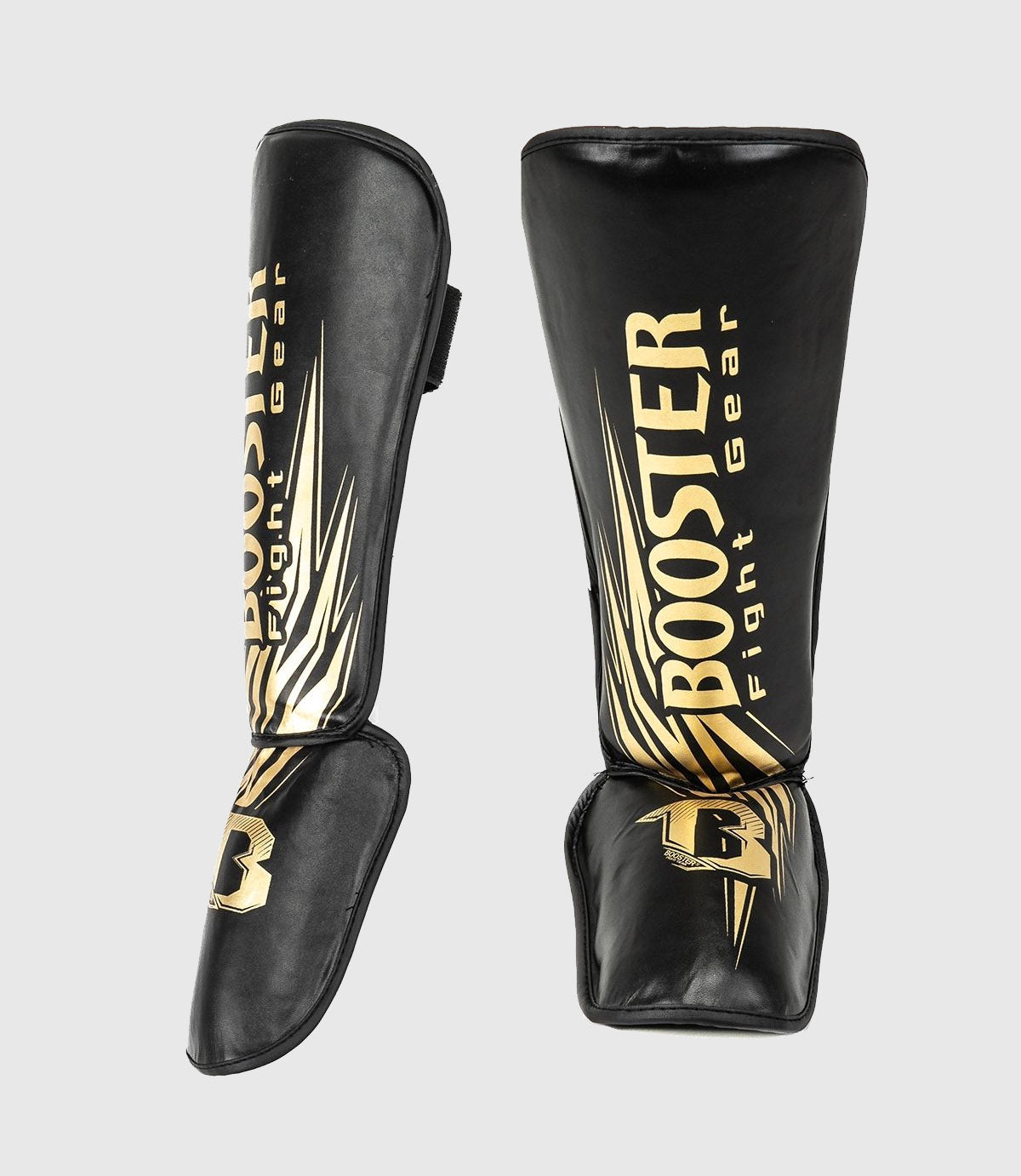 Booster Kickboks Scheenbeschermers Kids - Zwart/Goud - Scheenbeschermers