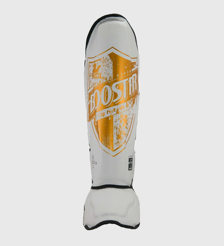 Protège-tibias Booster Pro Shield – Blanc/Or - Protège-tibias