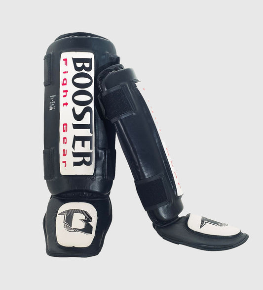 Booster Kickboks Scheenbeschermers Thai Striker - Zwart/Wit - Scheenbeschermers