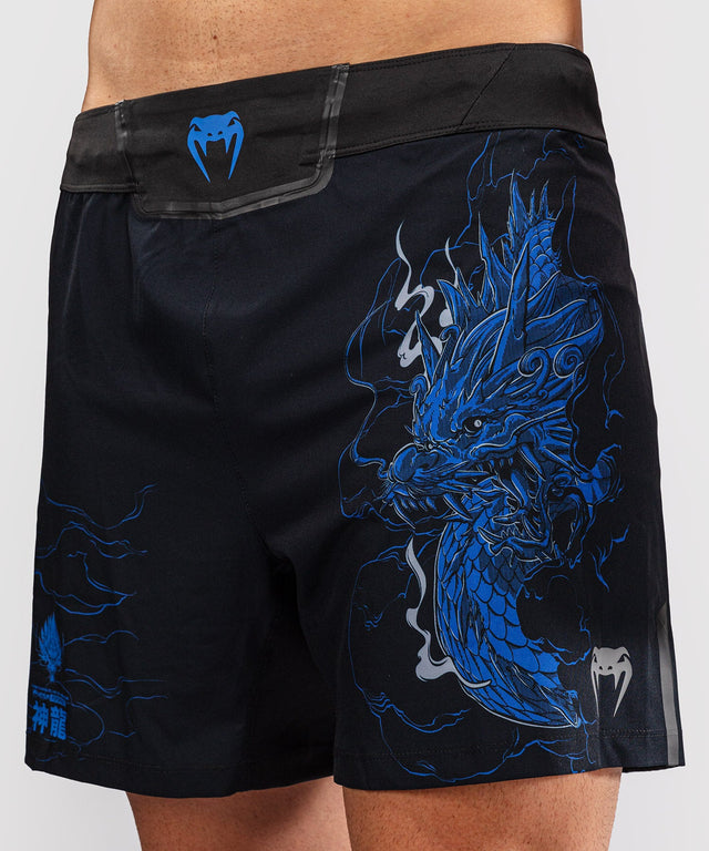 Pantalones de MMA Venum Thunder Dragon – Negro/Azul Real