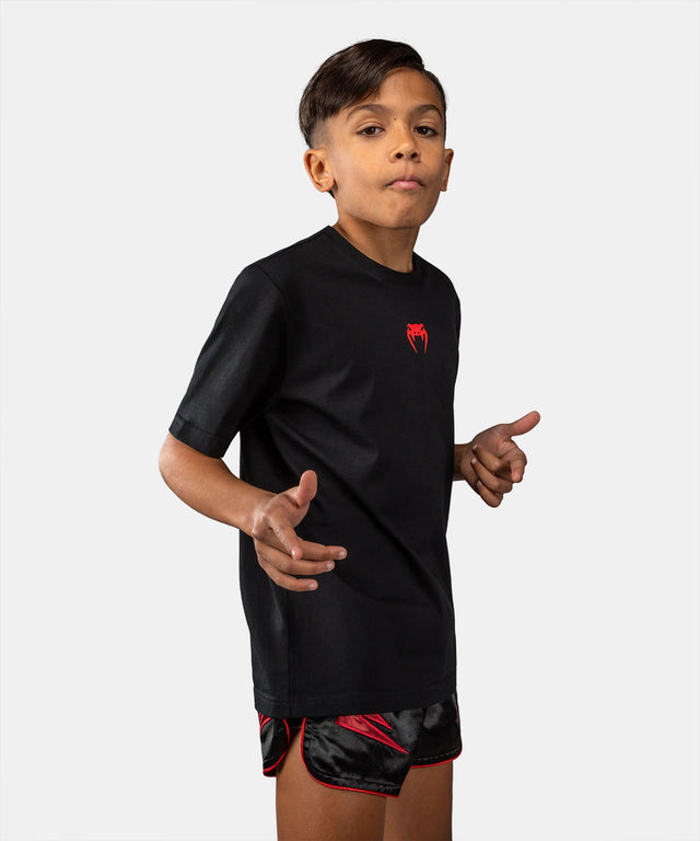 Camiseta Venum Attack Niños - Negro/Rojo
