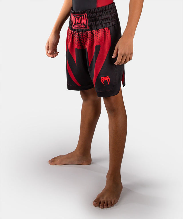 Pantaloncini da boxe Venum Attack – Bambini Nero/Rosso