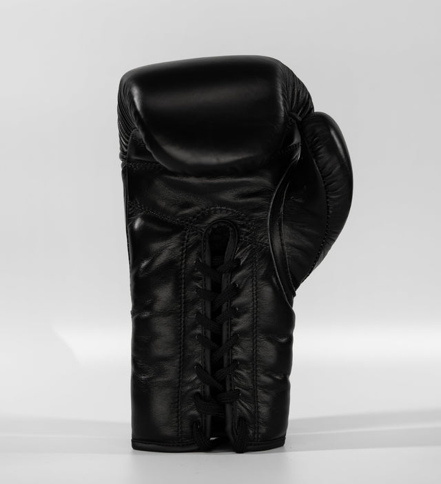 Gants de boxe Caged X Series à lacets – Noir/Noir