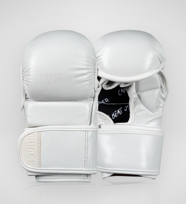 Guantes de MMA Caged 'X Series' Sparring – Blanco/Blanco