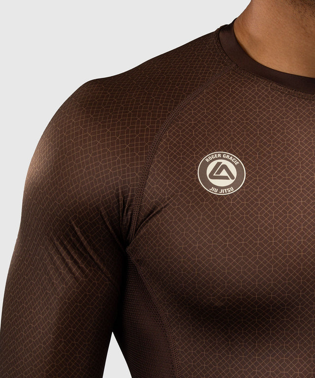Venum Rashguard x Roger Gracie Academy Long Sleeves – Dark Brown