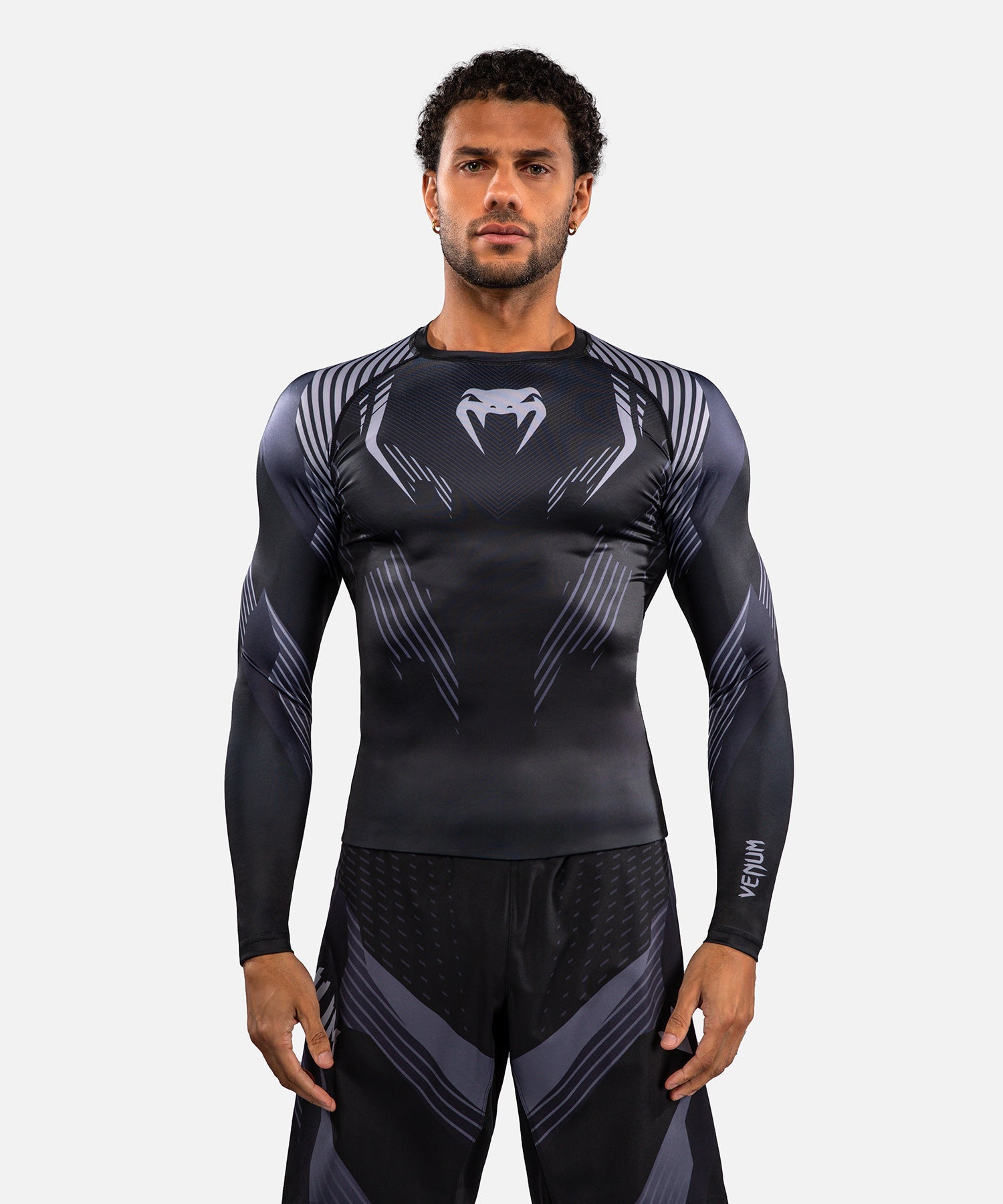 Venum Rashguard No-Gi 6.0 Long Sleeves – Black/Grey
